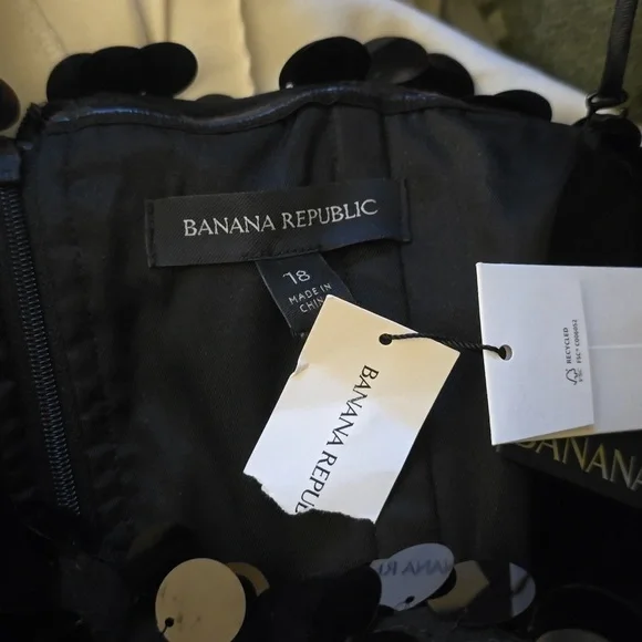 Banana Republic Teia Sequin Maxi Dress. Size 18. BLACK. - Picture 12 of 14